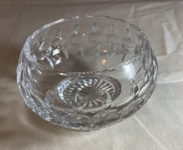 Small Gucci Crystal Glass Candy Dish Bowl, 3.5" Diameter 2.5" Tall