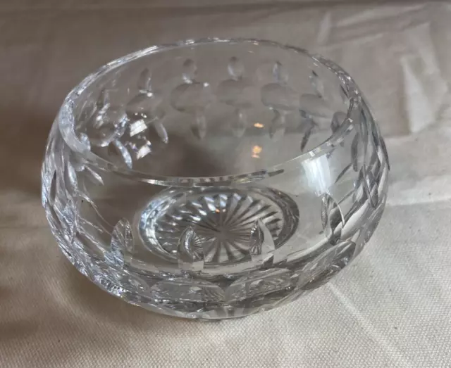 Small Gucci Crystal Glass Candy Dish Bowl, 3.5" Diameter 2.5" Tall