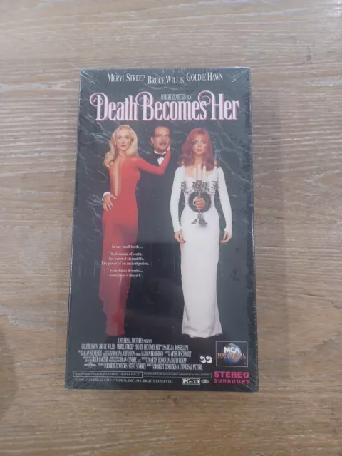DEATH BECOMES HER - Vhs 1992 - Factory Sealed - Bruce Willis Meryl ...