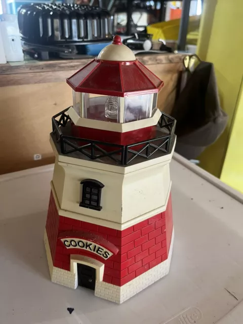 The Original Lighthouse Cookie Jar Fun-Damental Too w Fog Horn Sound Light 1999