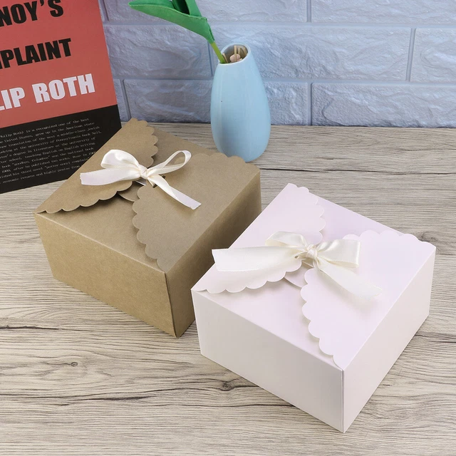 15 Pcs Boîte à bonbons en papier Cadeau de couleur unie traite des collations 11