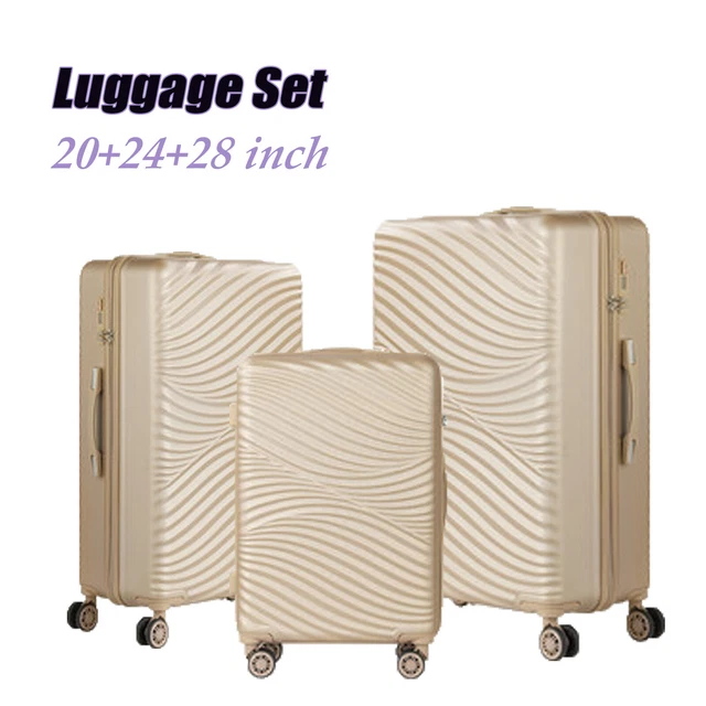 3 Piece Set 20''24''28'' Suitcase Luggage Spinner Hardshell Lightweight TSA Lock