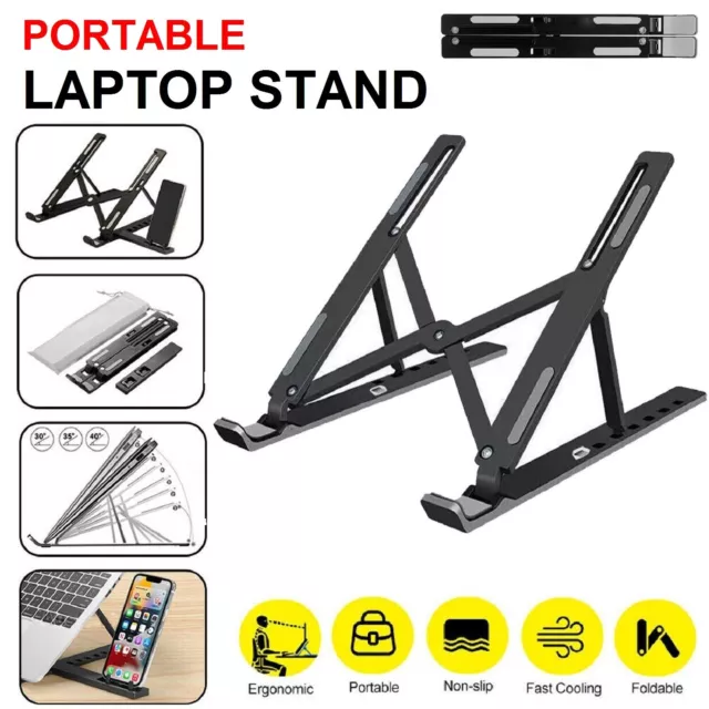 Ergonomic Portable Adjustable Laptop Stand Foldable Desktop Tripod Tray Holder
