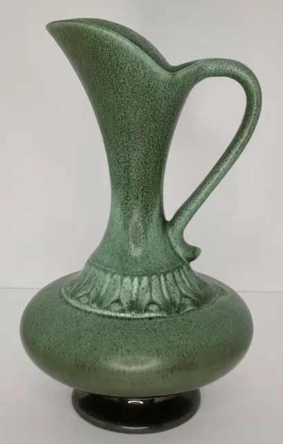 Haeger Pottery 4012 Peasant Olive Colonial Pitcher Vase Mid Century Modern Decor 2