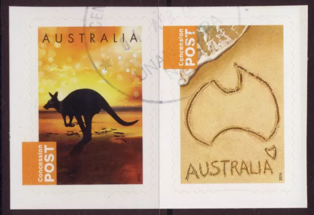 Australia 2014 Concession Stamps Pair Fine Used