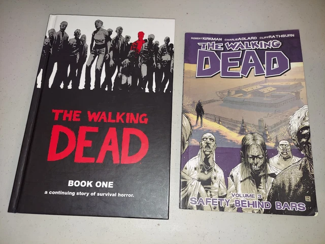 The Walking Dead Book One HC & Book 3 PB Graphic Novel lot Zombie Comic