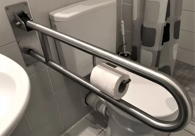 WC-Stützklappgriff-Aufstehhilfe * Halte-/Stützgriff - Klappbar - Toilettenpapier