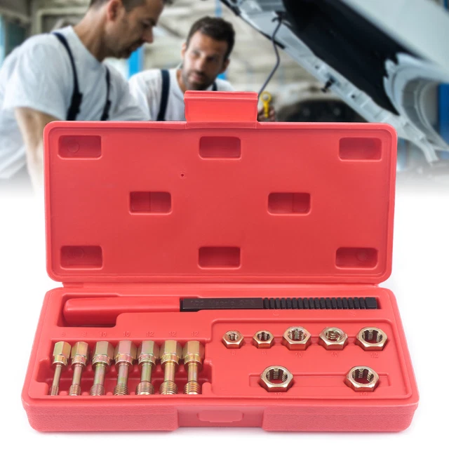 New 15pcs/Set Metric Thread Chaser Universal Rethreading Tool Rethread Kit SALE