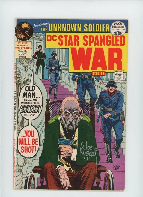 DC Star Spangled WAR  #163 - Signed by Joe Kubert (7.5/8.0) 1972
