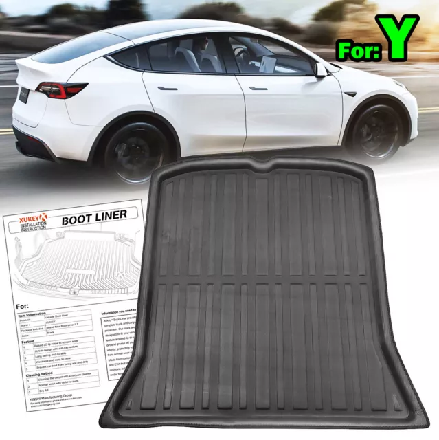 For Tesla Model Y 2020-2021 Tailored Rear Boot Cargo Liner Trunk Floor Mat Tray