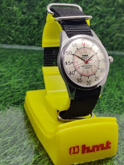 Hmt pilot Mano a Carica Crema Colore Quadrante per Uomo Orologio da Polso