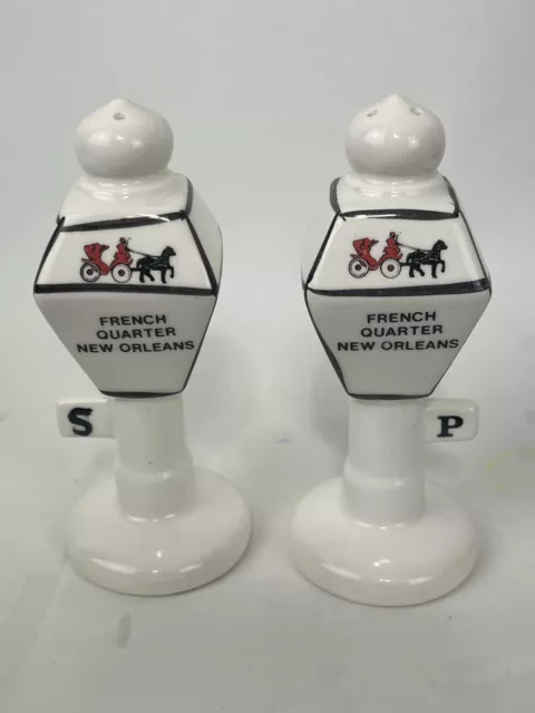 Vintage French Quarter New Orleans Kitschy Salt & Pepper Shakers Souvenir