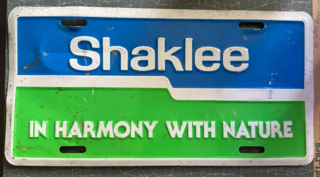 Shaklee IN HARMONY WITH NATURE Novelty Car Auto License Plate