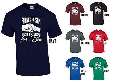 Father & Son Best Friends For Life T-Shirt-PAPA 'padre's Giorno Compleanno Tee