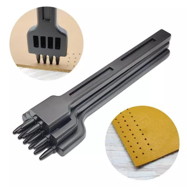 Alloy Steel 5mm Leather Hole Punches Stitching Punch Tool   6 Prong