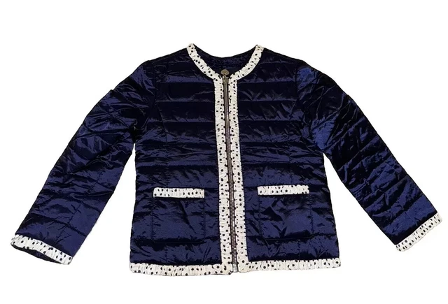 Blazer Jean Rayé Blanc Et Bleu ICODE By IKKS - Taille Non Précisée, Neuf Avec étiquettes, Modèle Q34002442