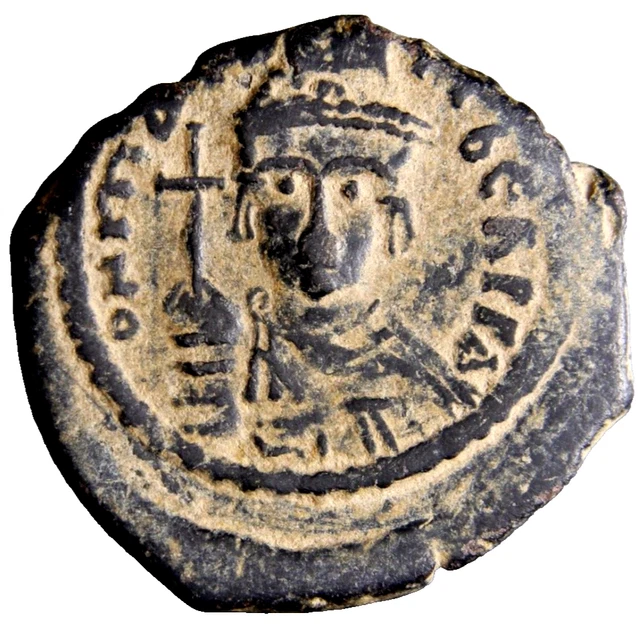MAURICE TIBERIUS (582-602 AD).Constantinople mint SCARCE Byzantine Coin ...