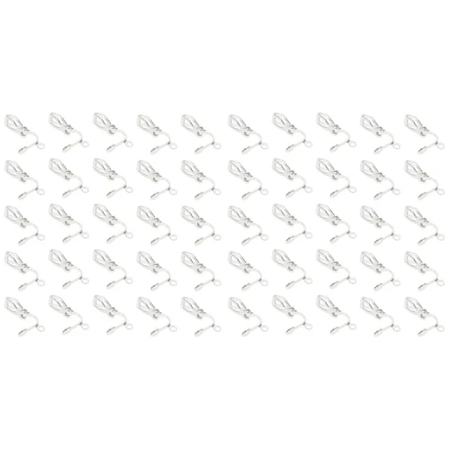 100 piezas Pendientes Base Buenos Pendientes Sin Periódicos Con Clip-on Base