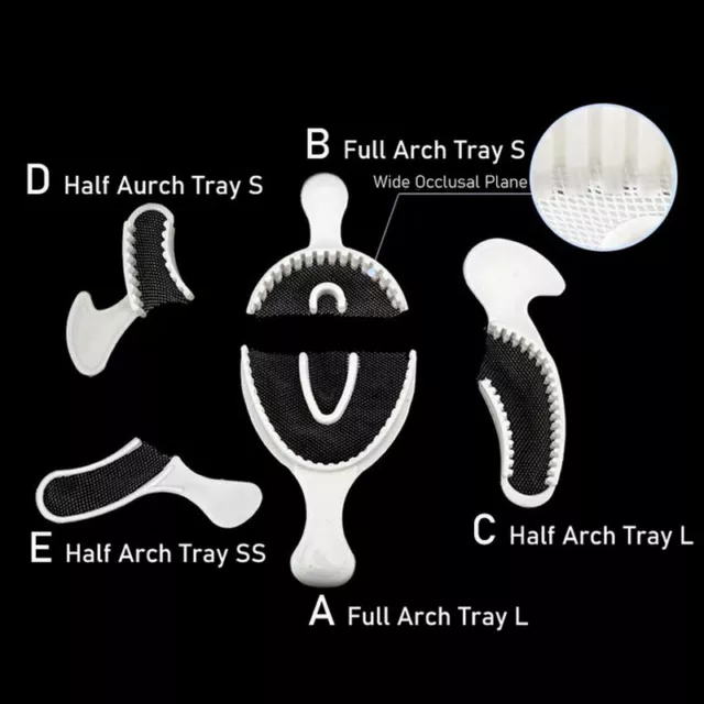 Dental Impression Bite Registration Triple Tray Mold Anterior Quadrant Posterior