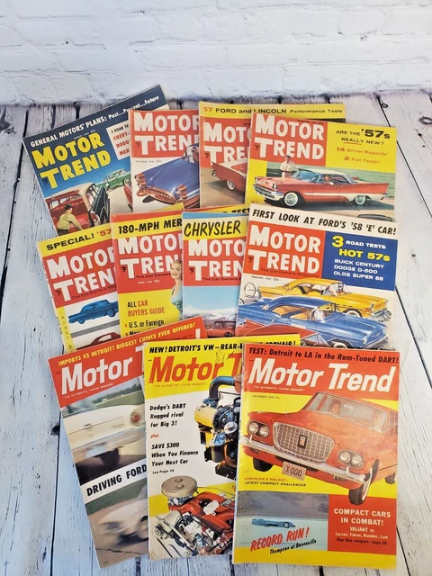 MOTOR TREND MAGAZINE Lot of 11 Vintage Car Magazines 1956-1959 £19.76 ...