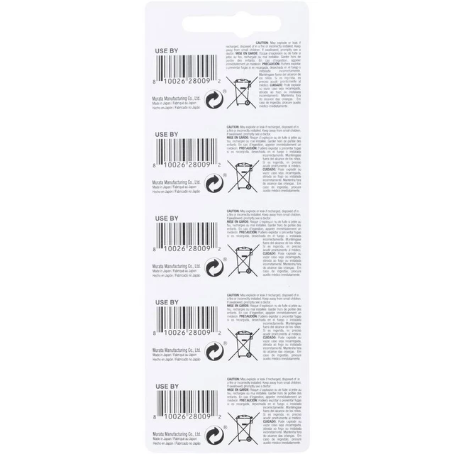 Murata LR44-BEAWW Pile bouton LR 44 alcaline(s) 120 mAh 1.5 V 5 pc(s) 2