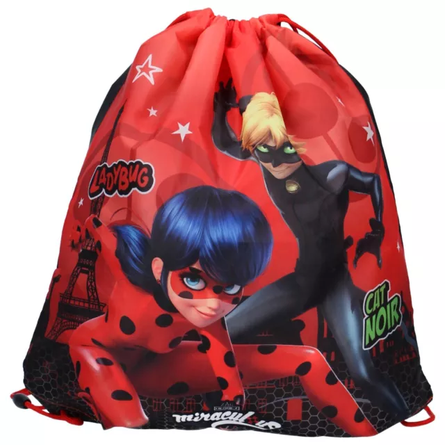 Miraculous Ladybug 3D Set Rucksack Tasche Sport Set Brotdose Schule Asyl 3