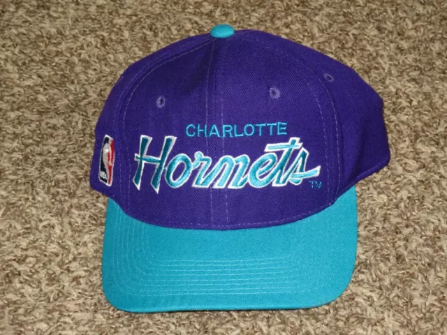 Vintage Charlotte Hornets Fitted Hat Size 7 Sports Specialties Script NBA  Cap