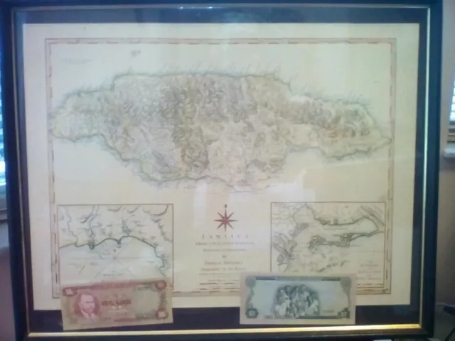 Jamaica map Chart Thomas Jeffery's 1794