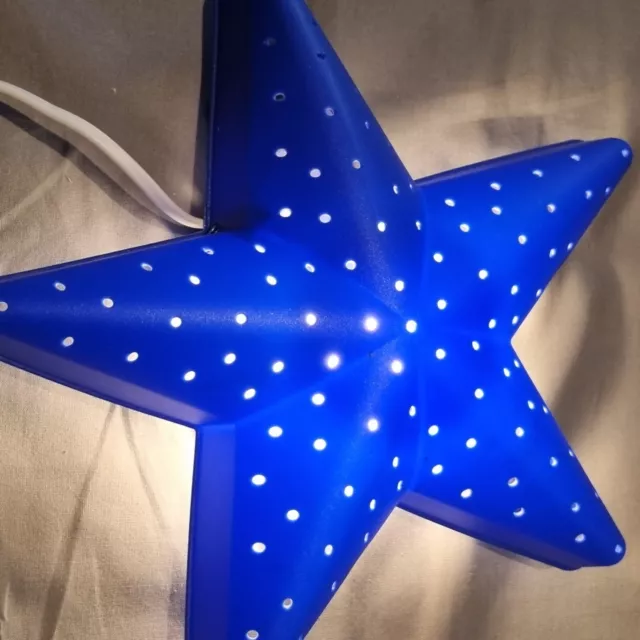 Luz nocturna de pared para dormitorio infantil Ikea Smila estrella azul