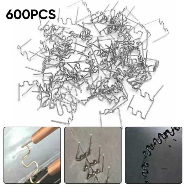 Silver For Car Bumper Welding Nail Set 600 pcs 0 8mm/0 6mm Made of Steel