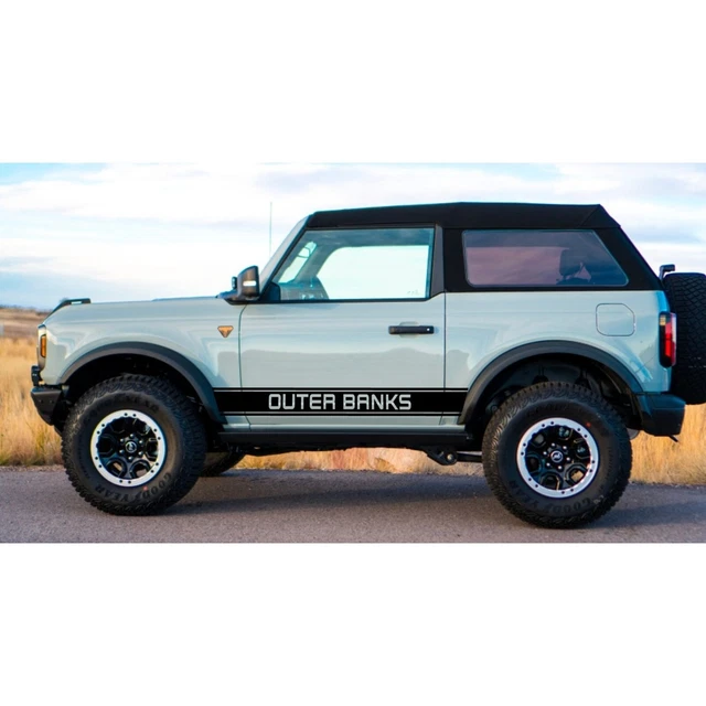 FORD BRONCO 20212024 OUTER BANKS LOGO Vinyl Side Decals 2DR Off Road