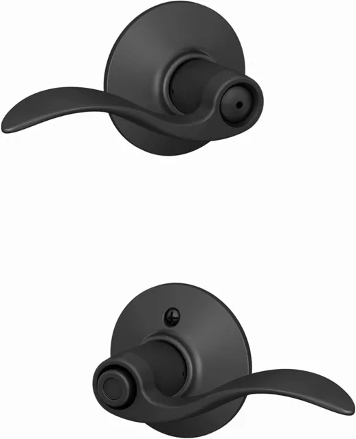 (Lot of 12) Schlage F40 ACC 622 Accent Door Lever, Bed & Bath Privacy Lock Black (Lot of 12) Schlage F40 ACC 622 Accent Door Lever, Bed & Bath Privacy Lock Black