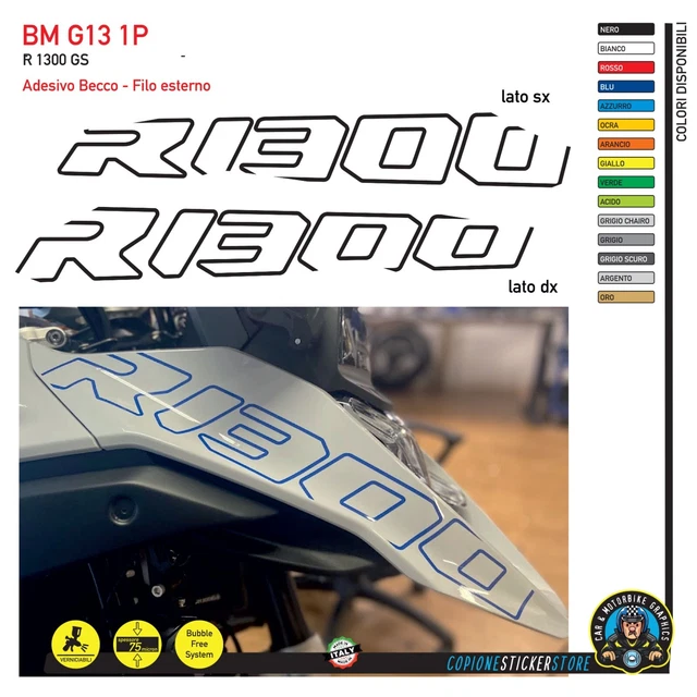 Stickers Motocross BMW R 80 GS '87 - Série Adhésifs Moto Blanche, Collection Italie