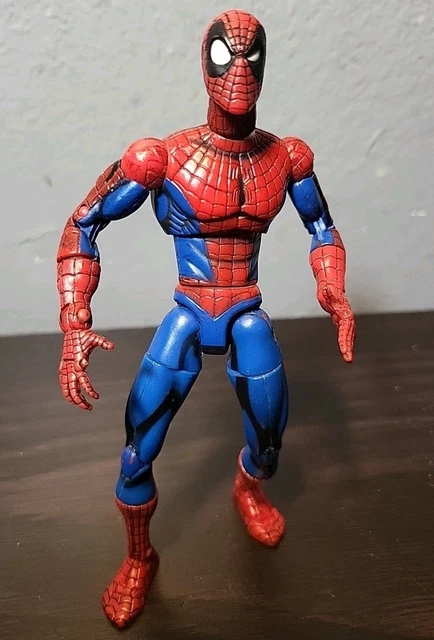 MARVEL LEGENDS MAGNETIC FEET SPIDER-MAN DEADPOOL HEAD TOY BIZ 2001 FIGURE