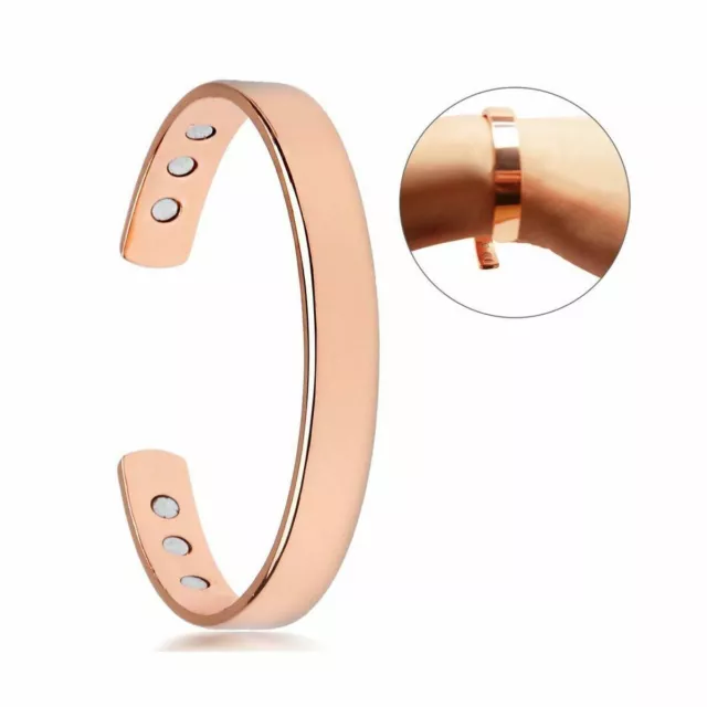 Pure Copper Bracelet Magnetic Healing Bio Therapy Arthritis Pain Relief Bangle