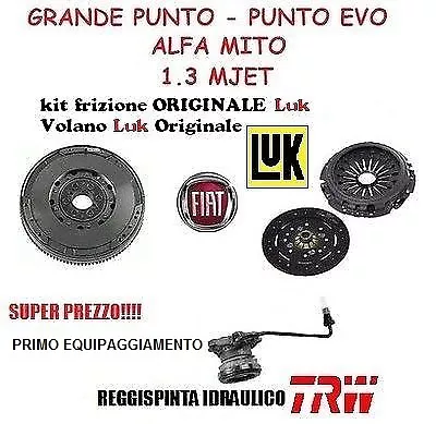 KIT FRIZIONE E VOLANO LUK FIAT GRANDE PUNTO 90 cv  ALFA MITO MULTIJET