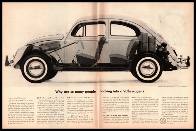 1960 VW Type 1 Beetle "Why Are People Looking At A Volkswagen?" VW Bug Print Ad