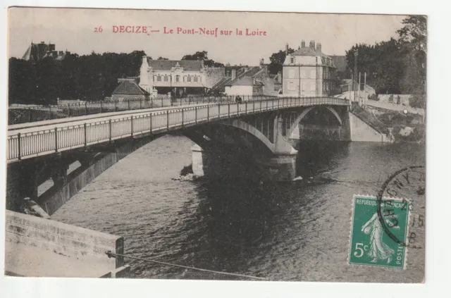 DECIZE - Nievre - CPA 58 - Le pont neuf sur la Loire