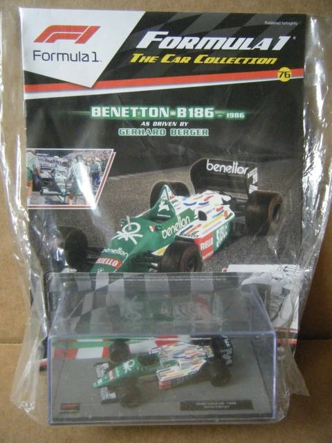 Miniature Atlas 1/43 - Benetton B186 BMW 1986 - Pilote Gerhard Berger - Neuve
