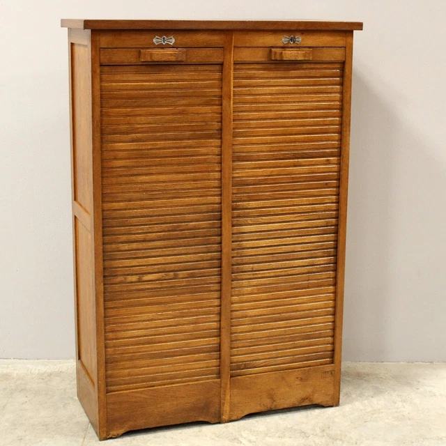 Classificatore Archivio Schedario Serranda - In Rovere - Primi 900 - Restaurato