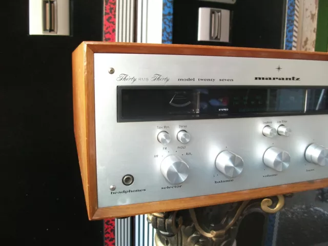 Récepteur Hifi stéréo Marantz 27 AM/FM modèle vingt-sept vingt-sept en bois 2