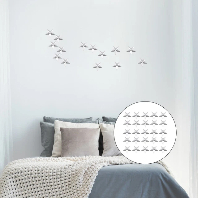 100pcs Iron Ornaments Star Wall Sign 3d Star Wall Decal