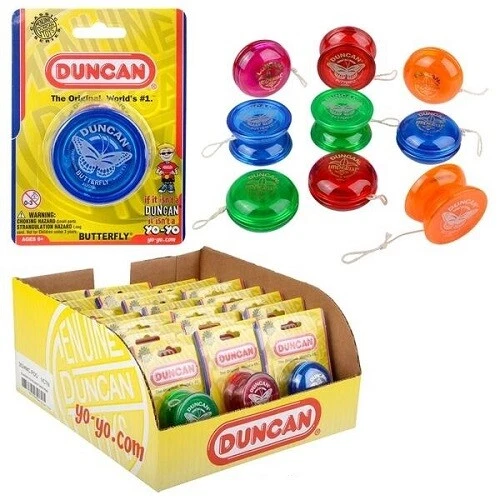 Vintage années 1970 papillon Duncan Yo-Yo blanc/rouge/jaune PAS