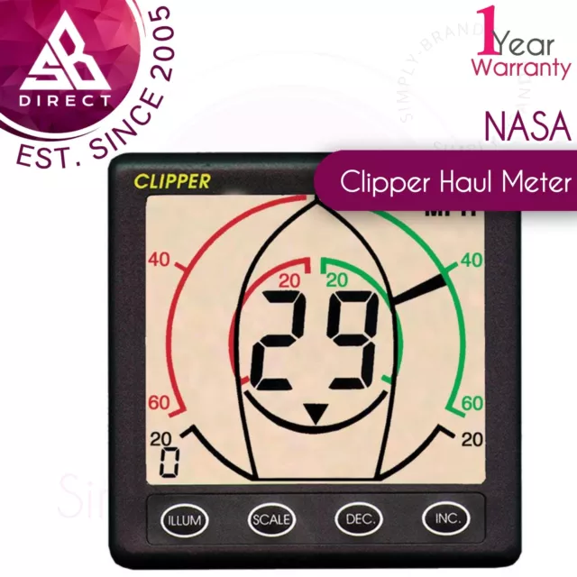 NASA Marine Clipper Close Haul Meter & 5M Cable│For Boat Wind Speed & Direction