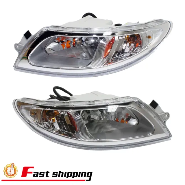 Pair Headlight Fit International 4100 4200 4300 4400 8500 8600 Headlamp Assembly