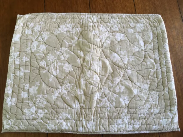 Restoration Hardware quilted pillow sham floral pattern