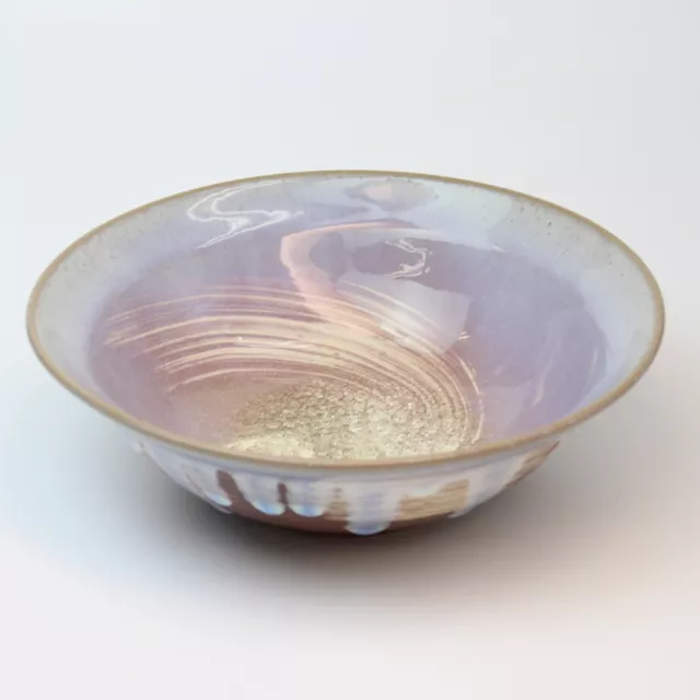 Hagi ware Japanese pottery Large bowl Japan SORA purple glaze Handcraft