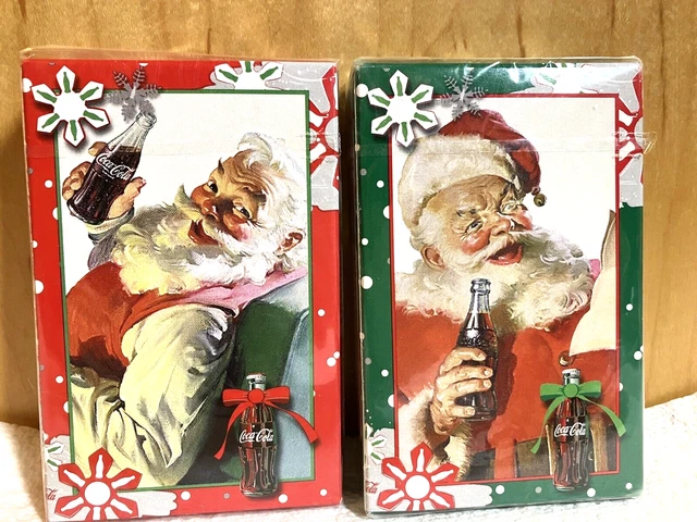 Coca-Cola Christmas Santa Playing Cards, Lot of 2 Decks Brand New Sealed