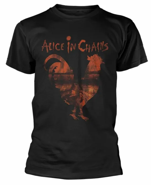 T-shirt ufficiale Alice In Chains gallo copertina album sporco nero uomo metal rock