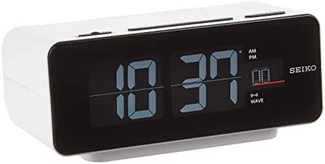 SEIKO C3 DL213W Digital Flip alarm clock White Free Ship w/Tracking# New Japan